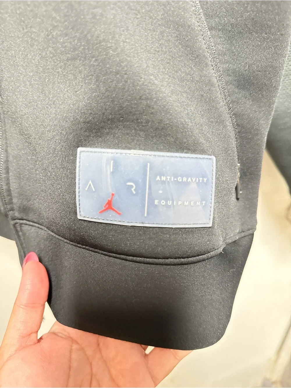 Jordan Black Hoodie with Red Jumpman Patch